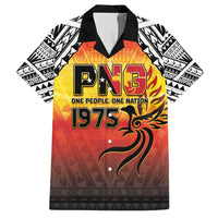 Papua New Guinea Independence Day Family Matching Short Sleeve Bodycon Dress and Hawaiian Shirt One People One Nation One PNG LT05 Dad's Shirt - Short Sleeve Yellow - Polynesian Pride