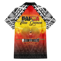 Papua New Guinea Independence Day Family Matching Short Sleeve Bodycon Dress and Hawaiian Shirt One People One Nation One PNG LT05 Dad's Shirt - Long Sleeve Yellow - Polynesian Pride