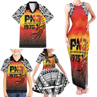Papua New Guinea 49th Independence Day Family Matching Tank Maxi Dress and Hawaiian Shirt One People One Nation One PNG