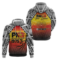 Papua New Guinea Independence Day Hoodie One People One Nation One PNG LT05 Zip Hoodie Yellow - Polynesian Pride