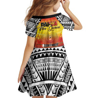 Papua New Guinea Independence Day Kid Short Sleeve Dress One People One Nation One PNG LT05 - Polynesian Pride