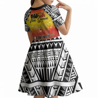 Papua New Guinea Independence Day Kid Short Sleeve Dress One People One Nation One PNG LT05 - Polynesian Pride