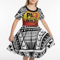 Papua New Guinea Independence Day Kid Short Sleeve Dress One People One Nation One PNG LT05 - Polynesian Pride