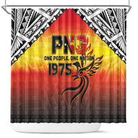 Papua New Guinea Independence Day Shower Curtain One People One Nation One PNG LT05 Yellow - Polynesian Pride