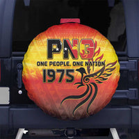 Papua New Guinea Independence Day Spare Tire Cover One People One Nation One PNG LT05 Yellow - Polynesian Pride