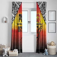 Papua New Guinea Independence Day Window Curtain One People One Nation One PNG LT05 With Grommets Yellow - Polynesian Pride