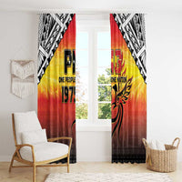 Papua New Guinea Independence Day Window Curtain One People One Nation One PNG LT05 - Polynesian Pride