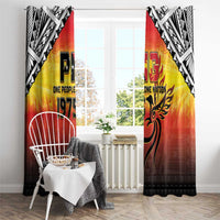 Papua New Guinea Independence Day Window Curtain One People One Nation One PNG LT05 - Polynesian Pride