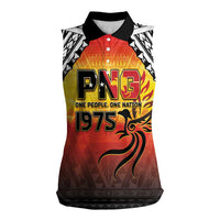 Papua New Guinea Independence Day Women Sleeveless Polo Shirt One People One Nation One PNG LT05 Female Yellow - Polynesian Pride