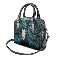 New Zealand Aotearoa Shoulder Handbag Maori Tane Te Waiora Paua Shell Glitter Turquoise