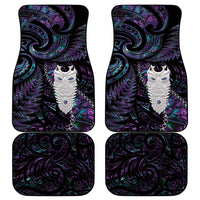 New Zealand Aotearoa Car Mats Maori Tane Te Waiora Paua Shell Glitter Purple