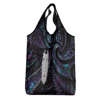 New Zealand Aotearoa Grocery Bag Maori Tane Te Waiora Paua Shell Glitter Purple