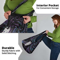 New Zealand Aotearoa Grocery Bag Maori Tane Te Waiora Paua Shell Glitter Purple