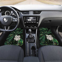 New Zealand Aotearoa Car Mats Maori Wheku Paua Shell Glitter Green