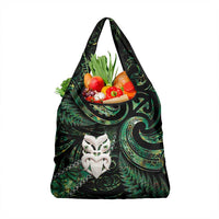 New Zealand Aotearoa Grocery Bag Maori Wheku Paua Shell Glitter Green