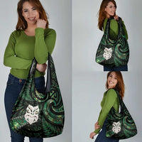 New Zealand Aotearoa Grocery Bag Maori Wheku Paua Shell Glitter Green