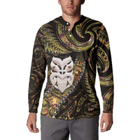 New Zealand Aotearoa Button Sweatshirt Maori Wheku Paua Shell Glitter Gold LT05 - Polynesian Pride