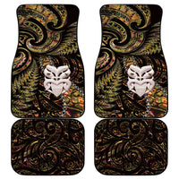 New Zealand Aotearoa Car Mats Maori Wheku Paua Shell Glitter Gold