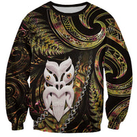 New Zealand Aotearoa Sweatshirt Maori Wheku Paua Shell Glitter Gold LT05 Unisex Gold - Polynesian Pride