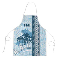 Fiji Regatta Apron Palm Tree Tapa Pattern LT05 Blue - Polynesian Pride