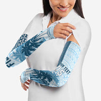 Fiji Regatta Arm Sleeves Palm Tree Tapa Pattern - Polynesian Pride