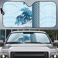 Fiji Regatta Auto Sun Shade Palm Tree Tapa Pattern - Polynesian Pride