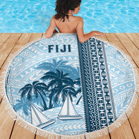Fiji Regatta Beach Blanket Palm Tree Tapa Pattern - Polynesian Pride