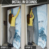Fiji Regatta Door Cover Palm Tree Tapa Pattern LT05 - Polynesian Pride