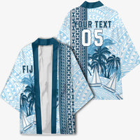 Custom Fiji Regatta Kimono Palm Tree Tapa Pattern - Polynesian Pride