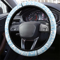 Fiji Regatta Steering Wheel Cover Palm Tree Tapa Pattern - Polynesian Pride