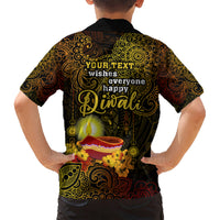 Personalized Happy Diwali Festival Hawaiian Shirt Diya Lamp Hibiscus Polynesian Pattern LT05 - Polynesian Pride