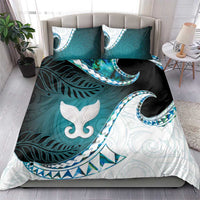 Aotearoa New Zealand Bedding Set Maori Wera Paua Shell Teal Glitter LT05 - Polynesian Pride