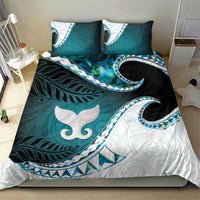 Aotearoa New Zealand Bedding Set Maori Wera Paua Shell Teal Glitter LT05 - Polynesian Pride