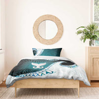 Aotearoa New Zealand Bedding Set Maori Wera Paua Shell Teal Glitter LT05 - Polynesian Pride