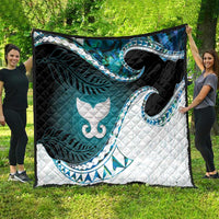 Aotearoa New Zealand Quilt Maori Wera Paua Shell Teal Glitter LT05 - Polynesian Pride