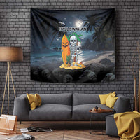 Hawaii Halloween Tapestry Hallowaiian Skeleton Surf LT05 - Polynesian Pride