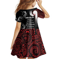 New Zealand Aotearoa Mana Wahine Family Matching Short Sleeve Bodycon Dress and Hawaiian Shirt