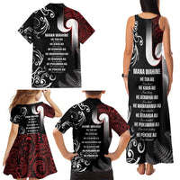 New Zealand Aotearoa Mana Wahine Family Matching Tank Maxi Dress and Hawaiian Shirt