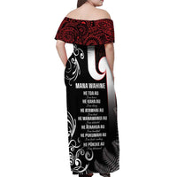 New Zealand Aotearoa Mana Wahine Off Shoulder Maxi Dress LT05 - Polynesian Pride