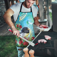 New Zealand Tomtit Apron Maori Koru With Pohutukawa Galaxy Style - Polynesian Pride