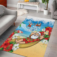 Guam Christmas Area Rug Felis Pasgua Chilling Santa - Polynesian Pride