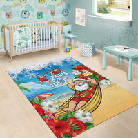 Guam Christmas Area Rug Felis Pasgua Chilling Santa - Polynesian Pride