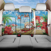 Guam Christmas Back Car Seat Cover Felis Pasgua Chilling Santa - Polynesian Pride