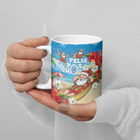 Guam Christmas Ceramic Mug Felis Pasgua Chilling Santa - Polynesian Pride