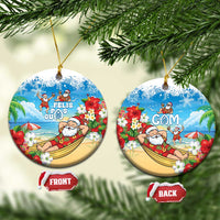 Guam Christmas Ceramic Ornament Felis Pasgua Chilling Santa - Polynesian Pride