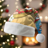 Guam Christmas Santa Hat Felis Pasgua Chilling Santa LT05 Without Fur Blue - Polynesian Pride
