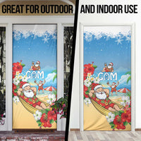 Guam Christmas Door Cover Felis Pasgua Chilling Santa - Polynesian Pride