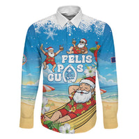 Guam Christmas Family Matching Off Shoulder Maxi Dress and Hawaiian Shirt Felis Pasgua Chilling Santa - Polynesian Pride