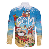 Guam Christmas Family Matching Off Shoulder Maxi Dress and Hawaiian Shirt Felis Pasgua Chilling Santa - Polynesian Pride