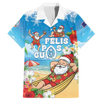 Guam Christmas Family Matching Short Sleeve Bodycon Dress and Hawaiian Shirt Felis Pasgua Chilling Santa - Polynesian Pride